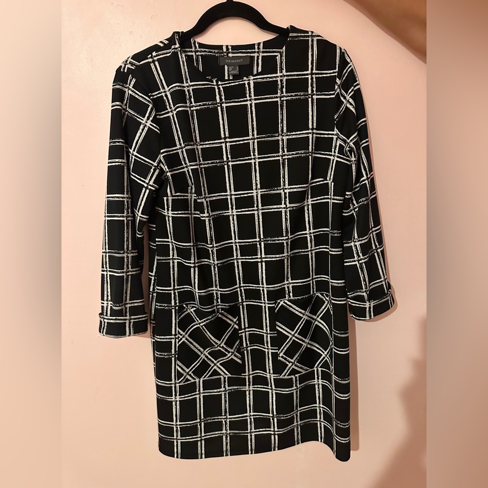 Black and white checkered dress